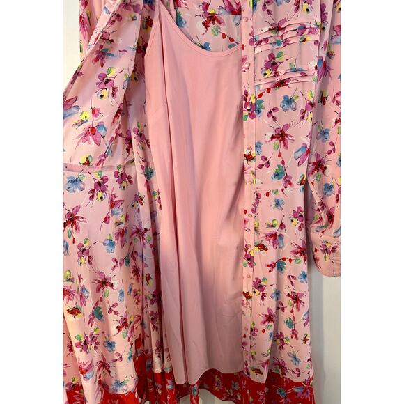 Nanette Lepore Size 6 Button down Floral Dress Western Prairie Rodeo Cottage - Picture 14 of 16